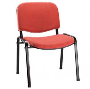 Cadeira Empilhável Estofada - Para Auditório - Vermelha