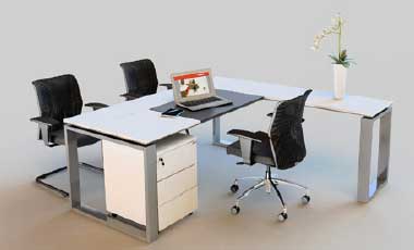 Mesa Para Escritório Diretoria Person - Em L - Branca