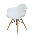 Poltrona Charles base madeira - Cadeira de plástico - Moveis para Escritorio SP