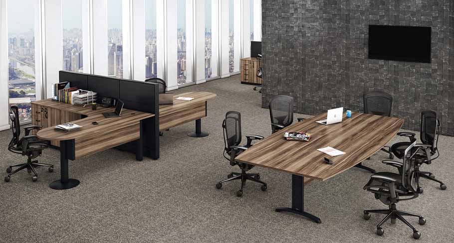 Mesa Península em L 1, Mesa de escritório SP