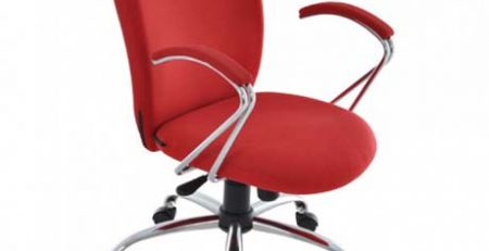 Cadeira Diretor Italic - Cromada - Vermelha