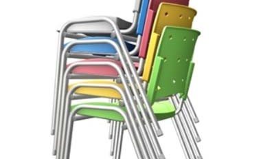 Cadeira Empilhável de polipropileno, Cadeira Empilhável de plástico, Cadeira Empilhável colorida