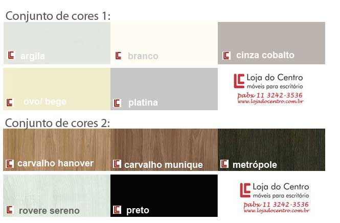Cores para móveis de escritório sp