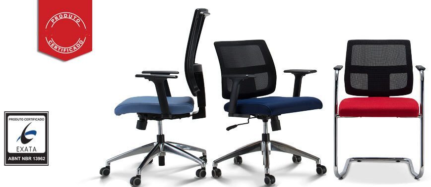 Modelos de Cadeira Fixa Tela ou Giratória