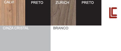 Mesa Plataforma Com Armário Lateral - Cores Disponíveis