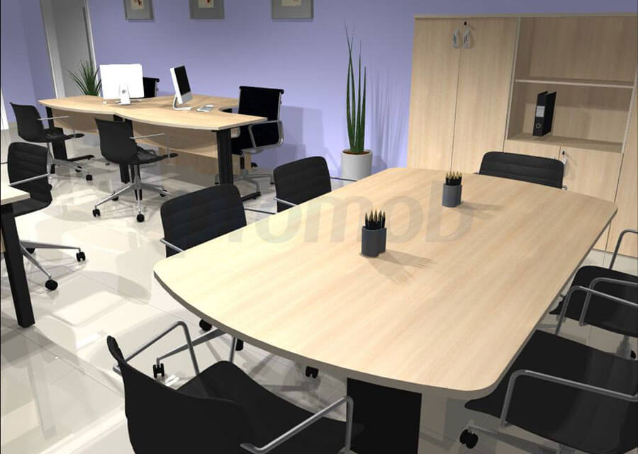 Móveis Planejados Para Escritório - Mesa reunião Ovalada