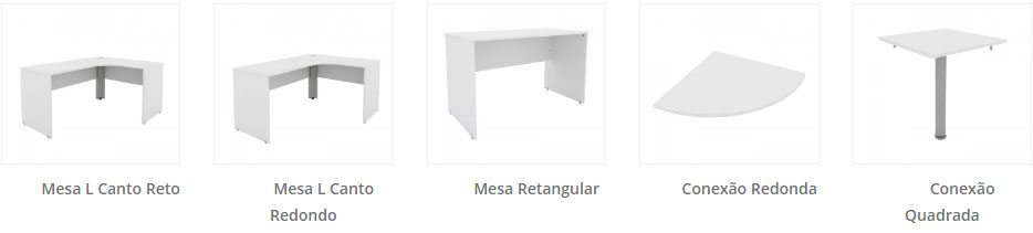 Mesa Para Escritório Work Pro - Opções de formatação