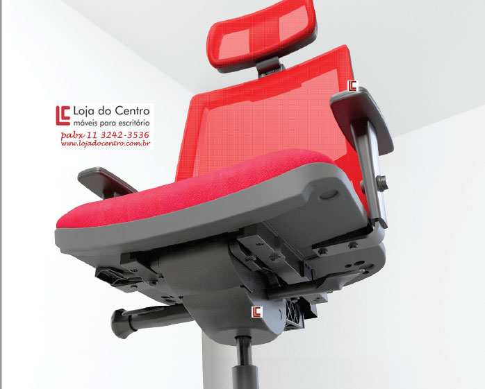 Mecanismo auto-compensador para cadeiras ergonômicas, Mecanismo auto-compensador para cadeira tela