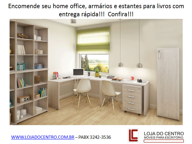 Home Office, mesa para escritório, estante para livros, escrivaninha, móveis para escritório em SP